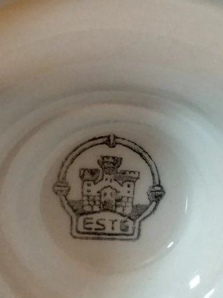 Vaso ceramica ESTE anni 60 decorato