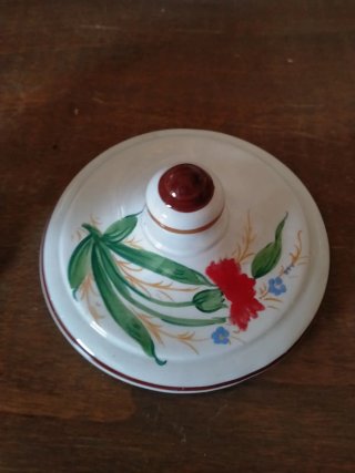 Vaso ceramica ESTE anni 60 decorato