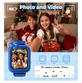 Reloj Inteligente Infantil Dinosaurio Azul