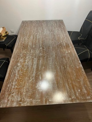 Mesa madera diseño patas negras