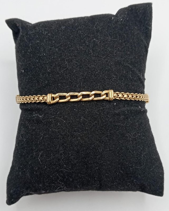 Pulsera Bismark de oro 18k, 7,1gr, Ref. O-407.
