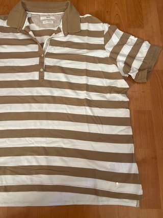 Polo Rayas Marrón y Blanco Talla 48