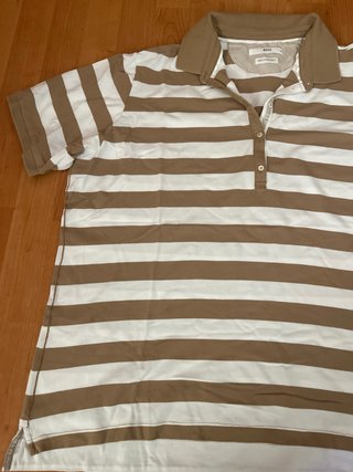 Polo Rayas Marrón y Blanco Talla 48