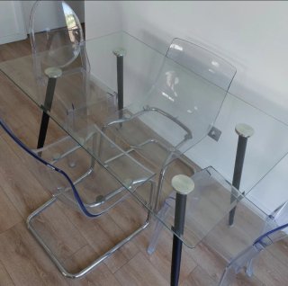 Sillas de diseño en metacrilato 4 ud