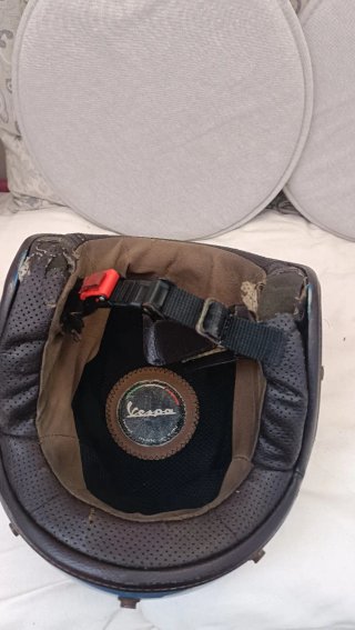 Casco Vespa Vintage Azul ,talla S