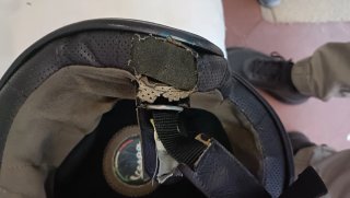 Casco Vespa Vintage Azul ,talla S