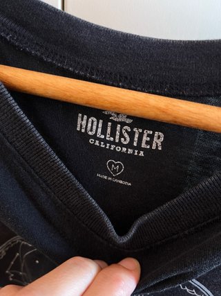 Camiseta Hollister Constelaciones negra