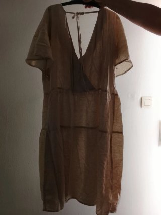 Vestido beige talla única