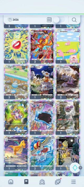 Cartas Pokémon TCGP - Colección Variada