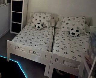 2 Cama infantil blanca