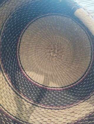 Cesta mimbre estilo africano