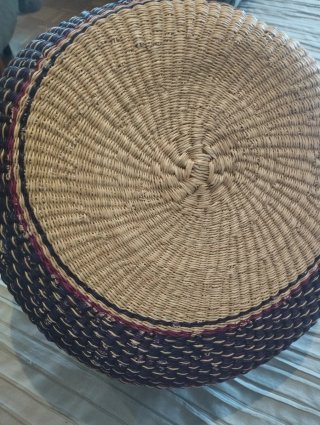 Cesta mimbre estilo africano