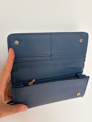 Cartera Stradivarius azul verdoso