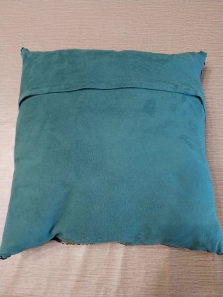 Cuscino Paillettes verde/argento