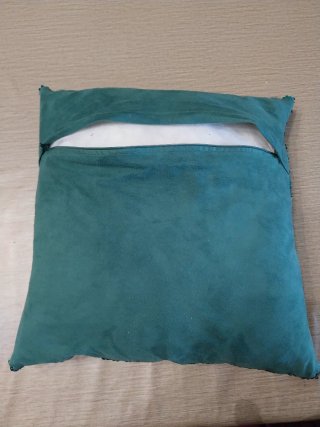 Cuscino Paillettes verde/argento