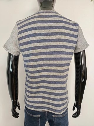 Camiseta Pepe Jeans Rayas Gris y Azul
