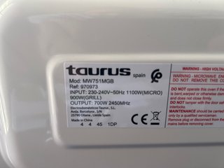 Microondas Taurus 750W 20L Negro