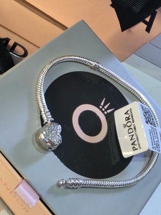 Pulsera Pandora Disney Corazón Brillante 20cm