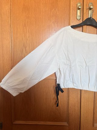 Blusa cropped Zara blanca Talla S