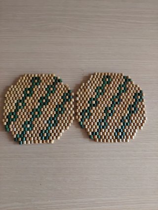 Set 2 Sottopentola Esagonali Legno