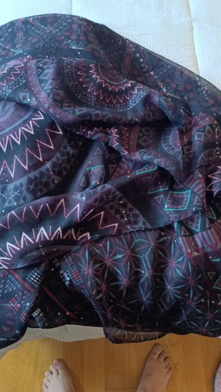 Pashmina Desigual. En tonos Morados