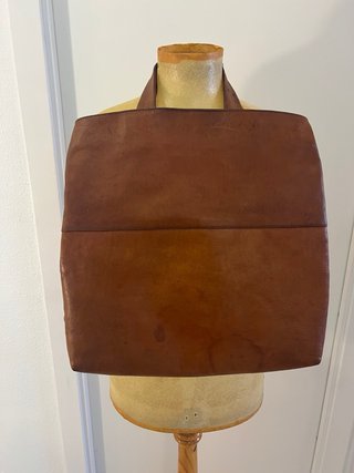 Bolso vintage de cuero marrón