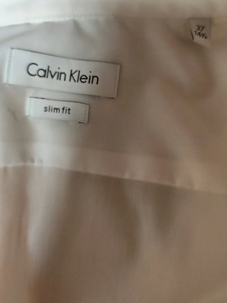 Camisa Vestir Calvin Klein Slim Fit Blanca M