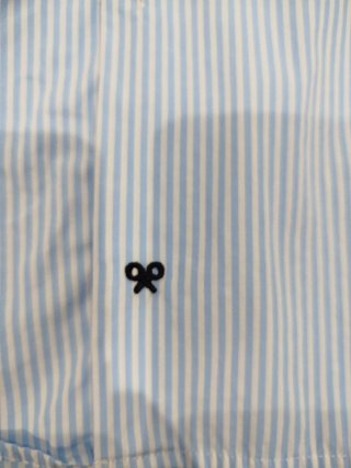 Camisa Silbon Rayas Finas Azul Hombre