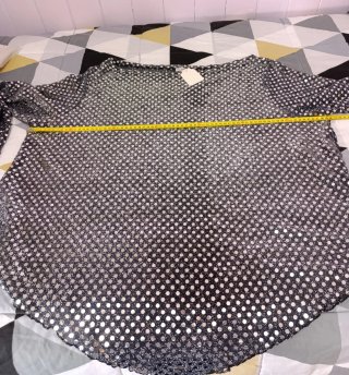 Blusa fiesta lentejuelas negra y plata