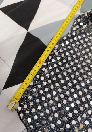 Blusa fiesta lentejuelas negra y plata