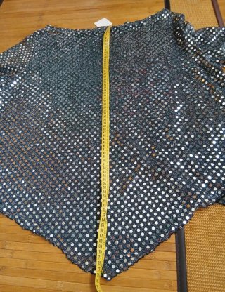Blusa fiesta lentejuelas negra y plata