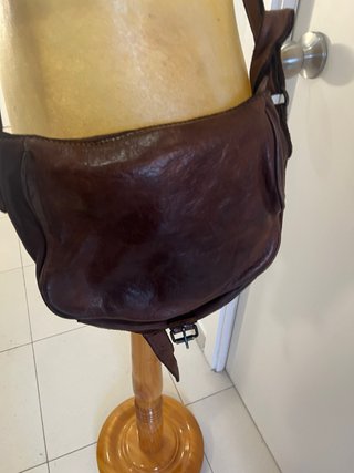 Bolso piel marrón IKKS