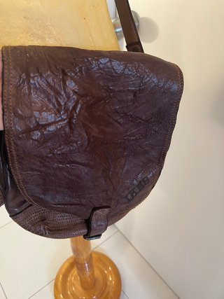 Bolso piel marrón IKKS