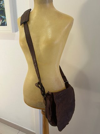 Bolso piel marrón IKKS