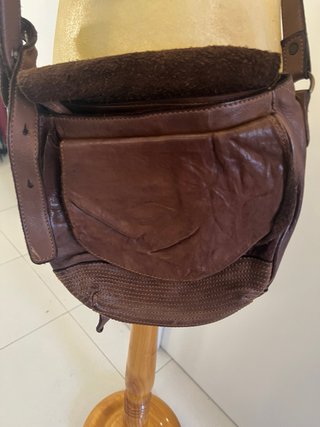 Bolso piel marrón IKKS