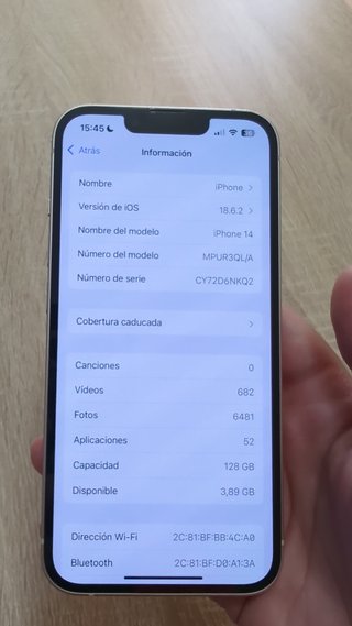 iPhone 14 128GB Blanco 87% Batería