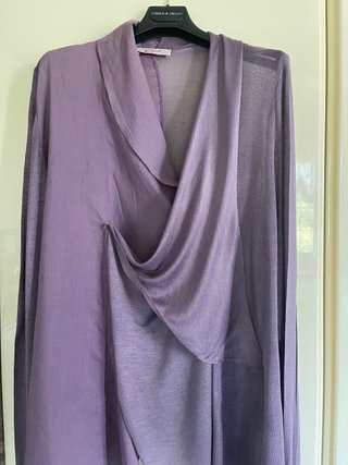 Blusa morbida donna over viola tg M