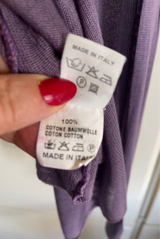 Blusa morbida donna over viola tg M