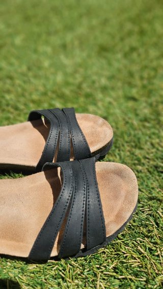 Sandalias negras Blogger de piel talla 39