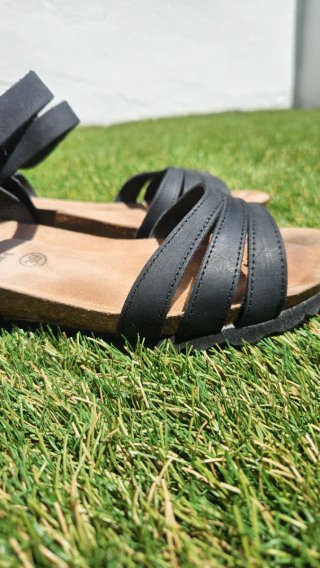 Sandalias negras Blogger de piel talla 39
