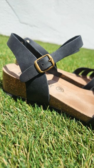 Sandalias negras Blogger de piel talla 39