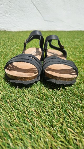 Sandalias negras Blogger de piel talla 39