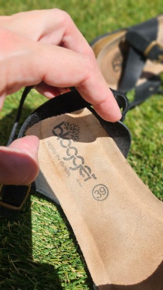 Sandalias negras Blogger de piel talla 39