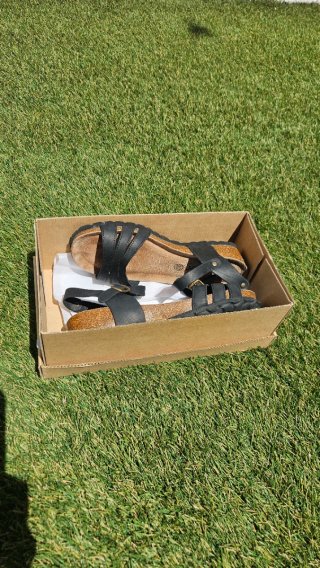 Sandalias negras Blogger de piel talla 39