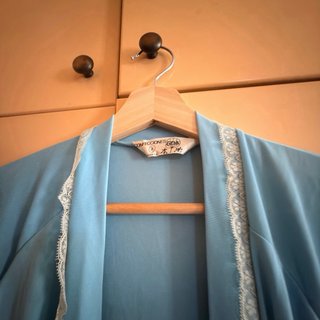 Camisón y Bata Azul Talla Única Fabricada por GOA