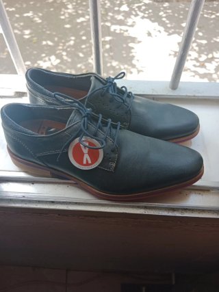 Zapatos de vestir hombre verde azulados.