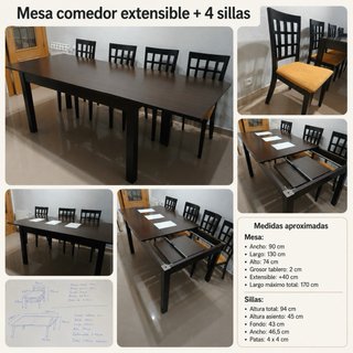 Mueble salón, sofá, mesa, sillas y hamaca