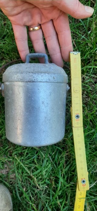 Gavetta militare contenitore in alluminio vintage