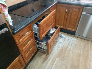 Muebles de cocina madera y metal