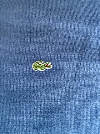 Jersey Lacoste cuello pico azul